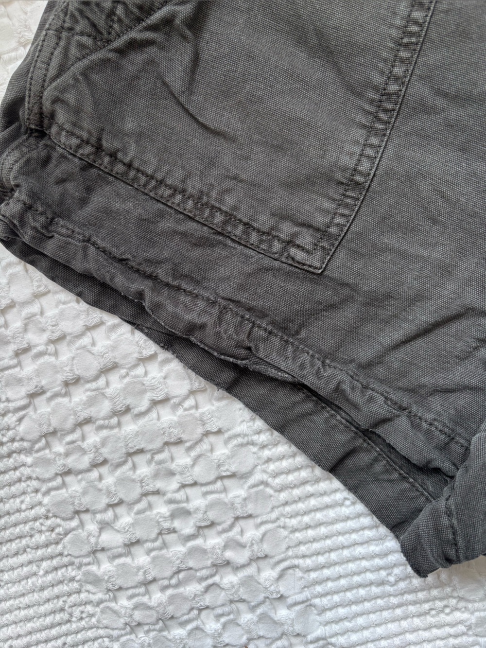 aerie Charcoal Elastic Waist Cotton Shorts - Picture 2 of 5